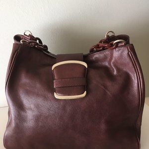 Brown (Mahogany) leather shoulder bag